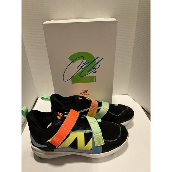 New Balance FuelCell Lindor 2 Baseball Cleats Size 11.5 Black Orange NIB - Picture 3 of 7